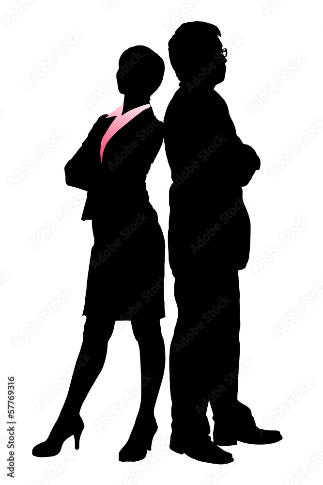Silhouettes of Business team
