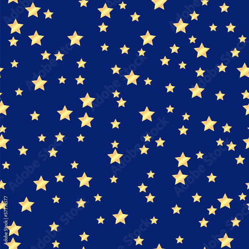 seamless pattern of gold stars on a blue  background.holiday bac