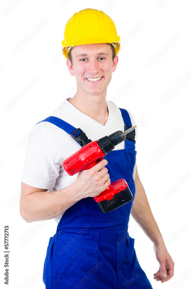 freundlicher Heimwerker mit Werkzeug