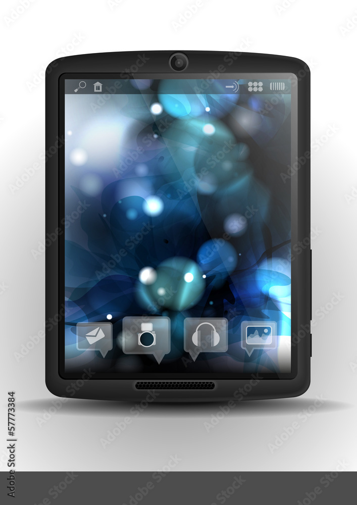 Tablet Computer With Flower Background. Tablet Computer With Flower Background.