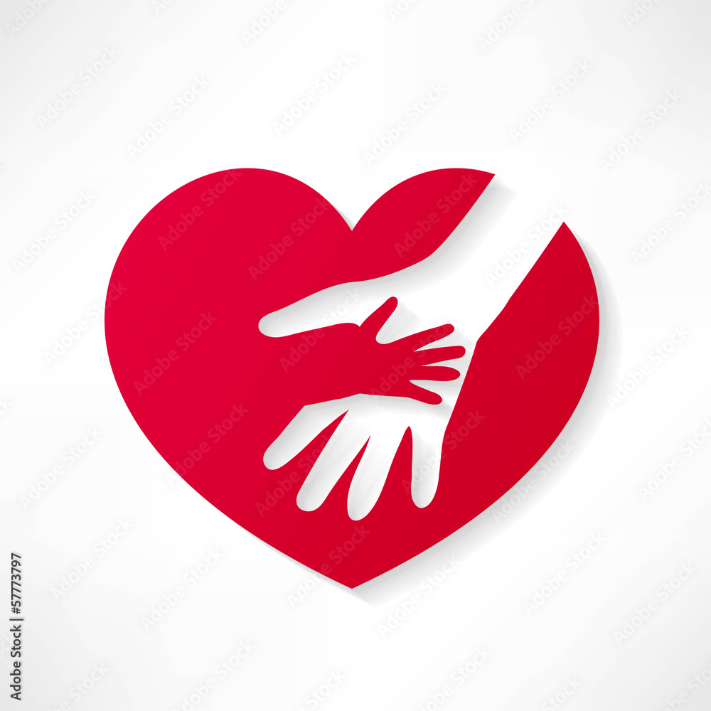 illustration of the human heart rescue people. illustration of the human heart rescue people.