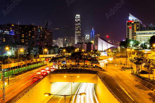 Hong Kong city at night.