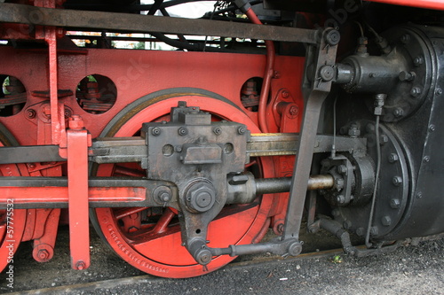 Dampfantrieb einer Lokomotive