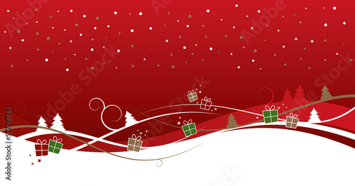 Christmas Background with Gifts