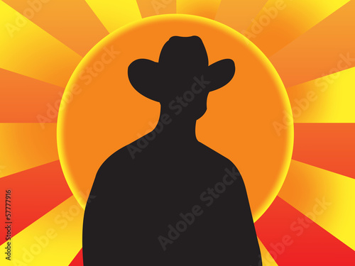 cool cowboy, vector illustration