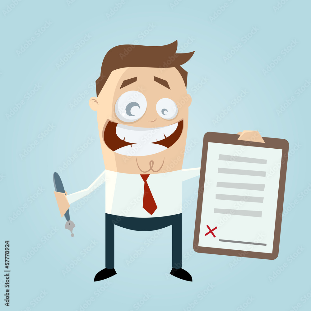 vertrag unterschrift business cartoon vertrag unterschrift business cartoon