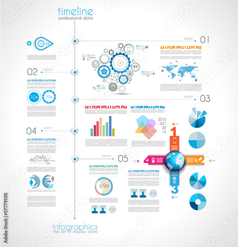 Timeline to display your data with Infographic