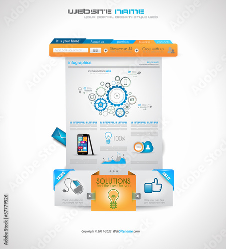 Quality clean web elements for blog and sites