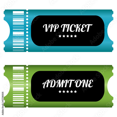 two VIP tickets with special design