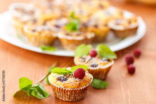 Cheese Muffins with berries