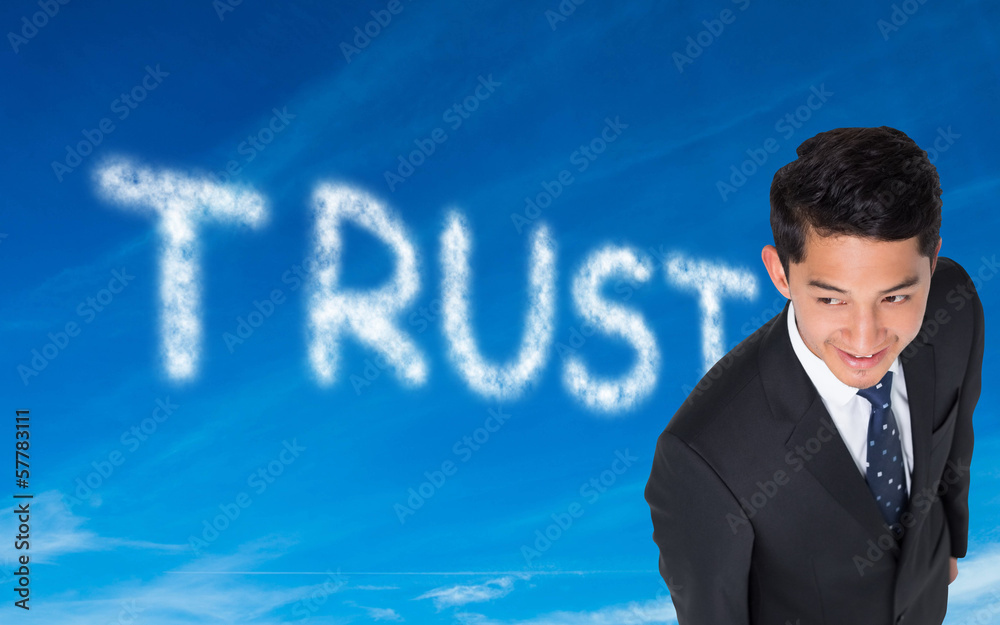 Composite image of smiling asian businessman Composite image of smiling asian businessman