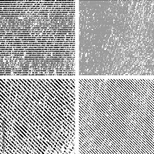 Grunge set stripe. Vector illustration.
