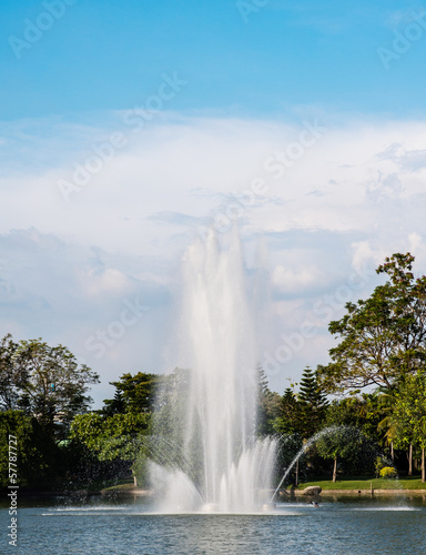 fountain in garden