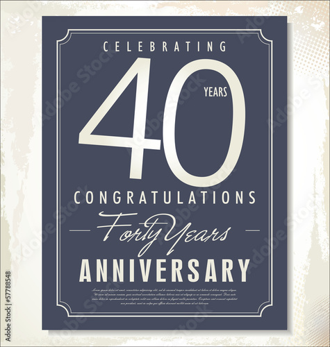 40 years anniversary background