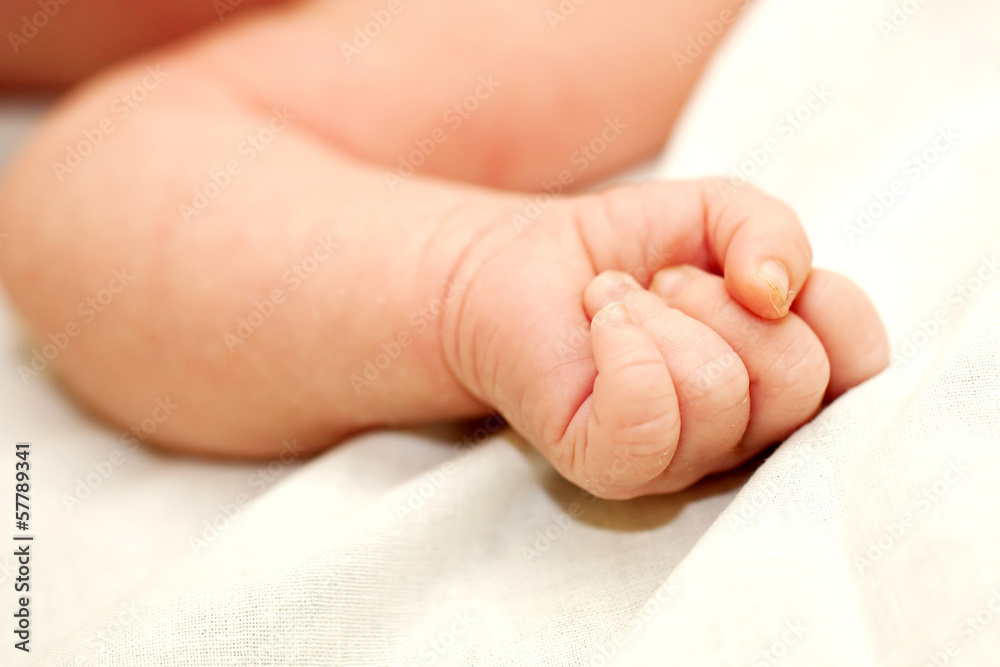 hand of a newborn baby close-up cam. hand of a newborn baby close-up cam.