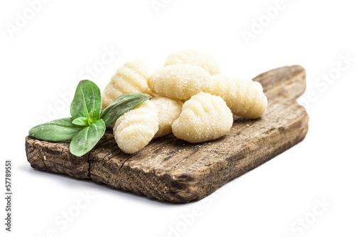 Uncooked freh gnocchi