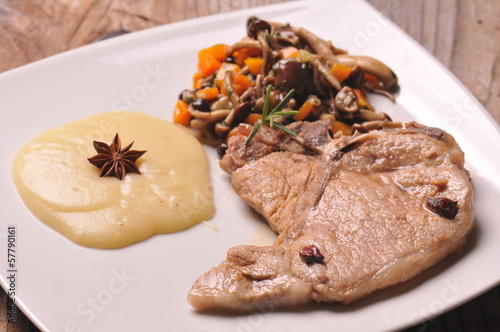 braciole di maiale con zenzero all'arancia