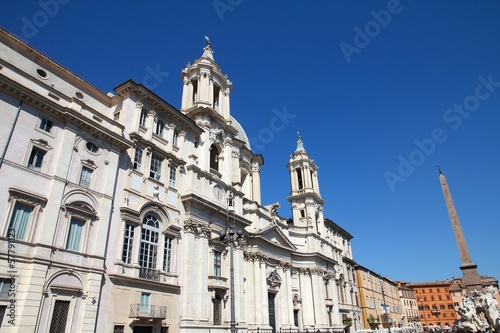 Rome Navona square - Saint Agnes in Agone church