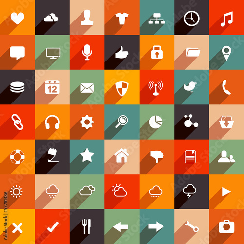 Modern Flat Web Icons