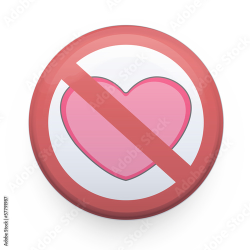 prohibited sign with heart Free Download prohibited sign with heart - GFXLoad