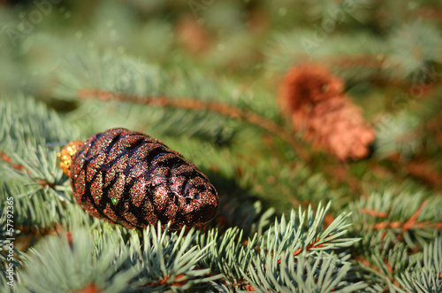 Christmas composition with decoration