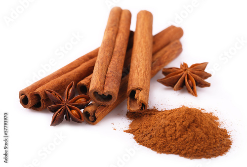 Cinnamon sticks and star anise.