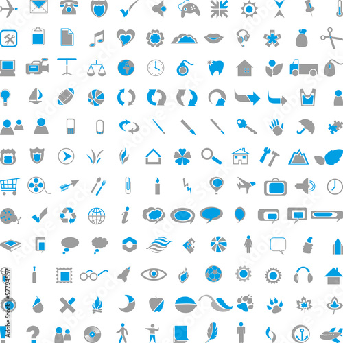 Blau-grau Web Icons, blue-gray web icons