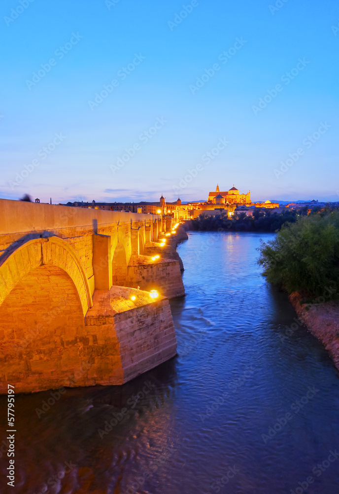 The Roman Bridge in Cordoba, Spain