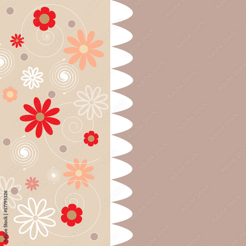 Naklejka premium cute floral background