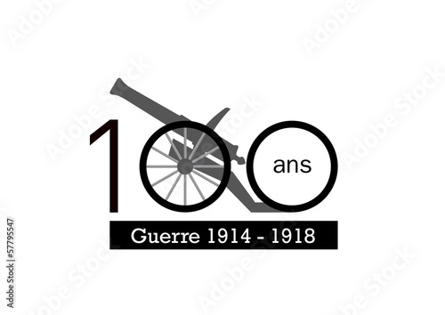 Logo 100 ans - canon - guerre de 1914 - 1918