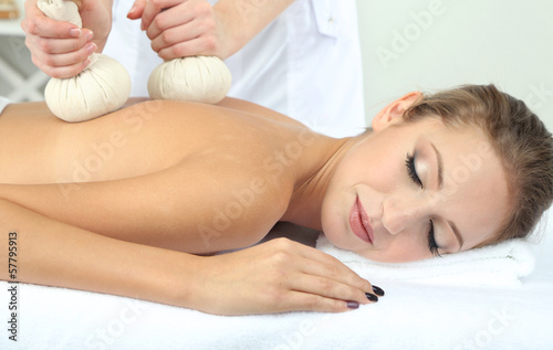 Beautiful young woman havin...