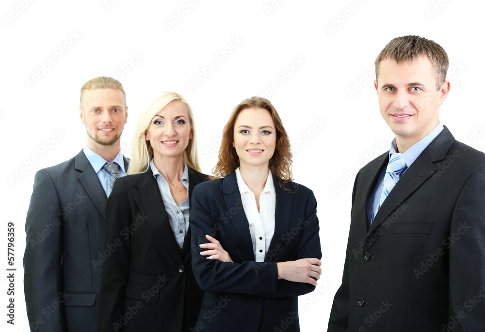 Group of business people isolated on white Group of business people isolated on white