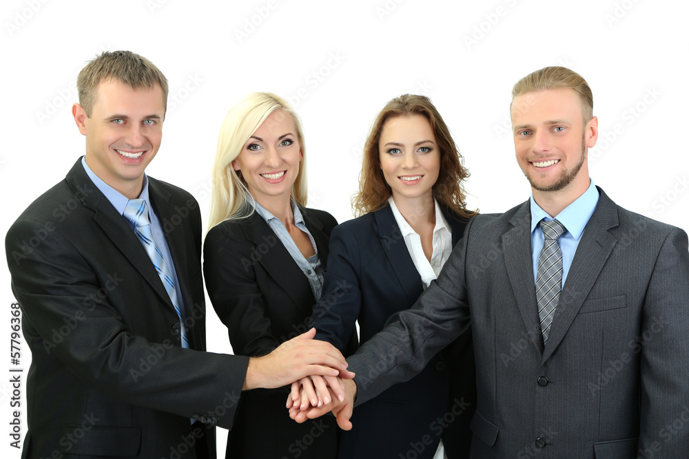 Group of business people isolated on white Group of business people isolated on white