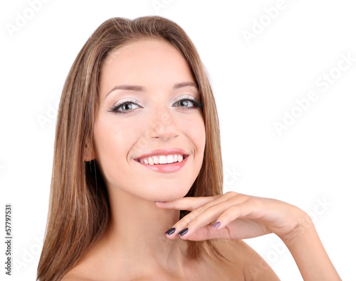 Beautiful girl with gentle ...