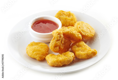 chicken nuggets and sauce