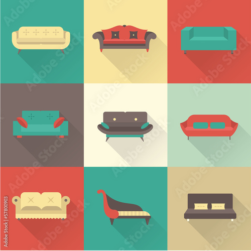 Vector sofa icons