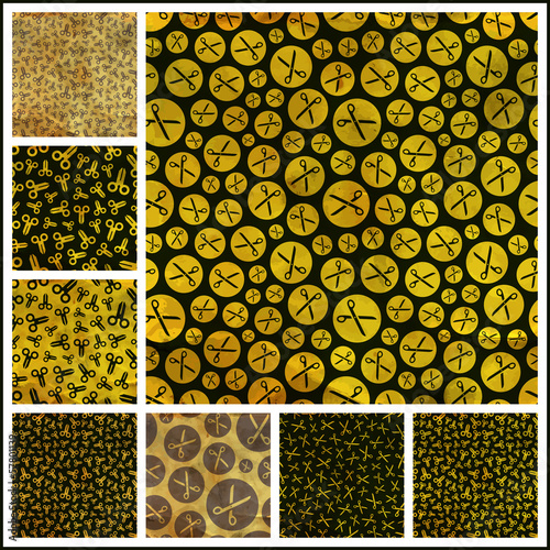 Scissors. Seamless pattern.