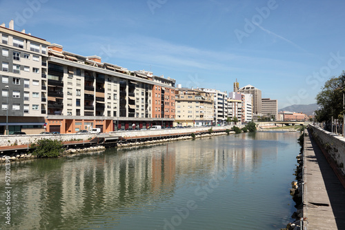 River Guadalmedina in the city of Malaga  Spain