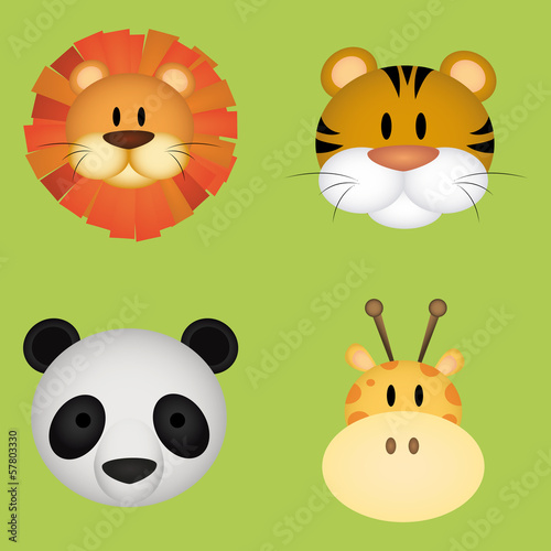 Fototapeta Naklejka Na Ścianę i Meble -  animals face