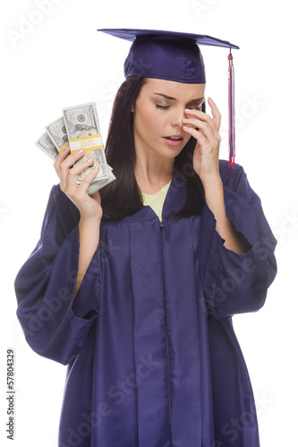 Stressed Female Graduate Ho...