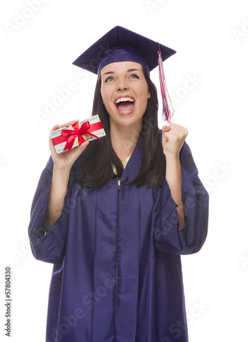 Female Graduate Holding Sta...