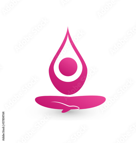 Yoga meditation logo vector