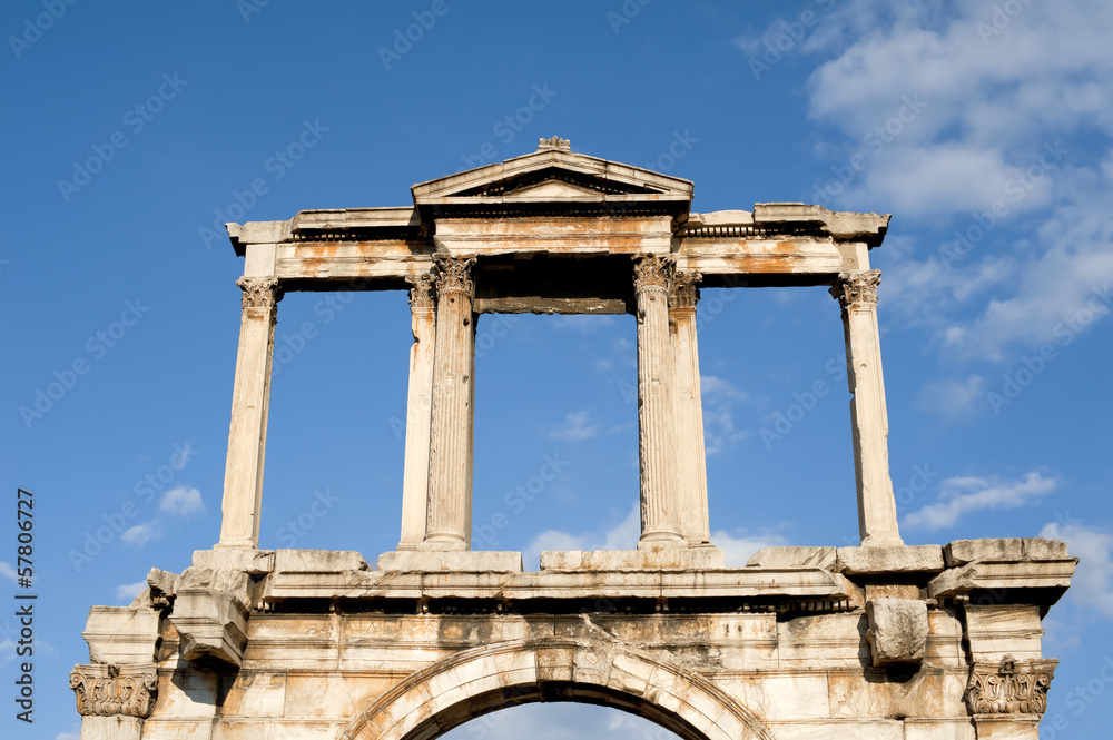 The arch of Hadrian, Athens