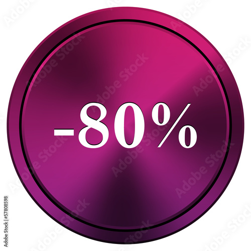 80 percent discount icon