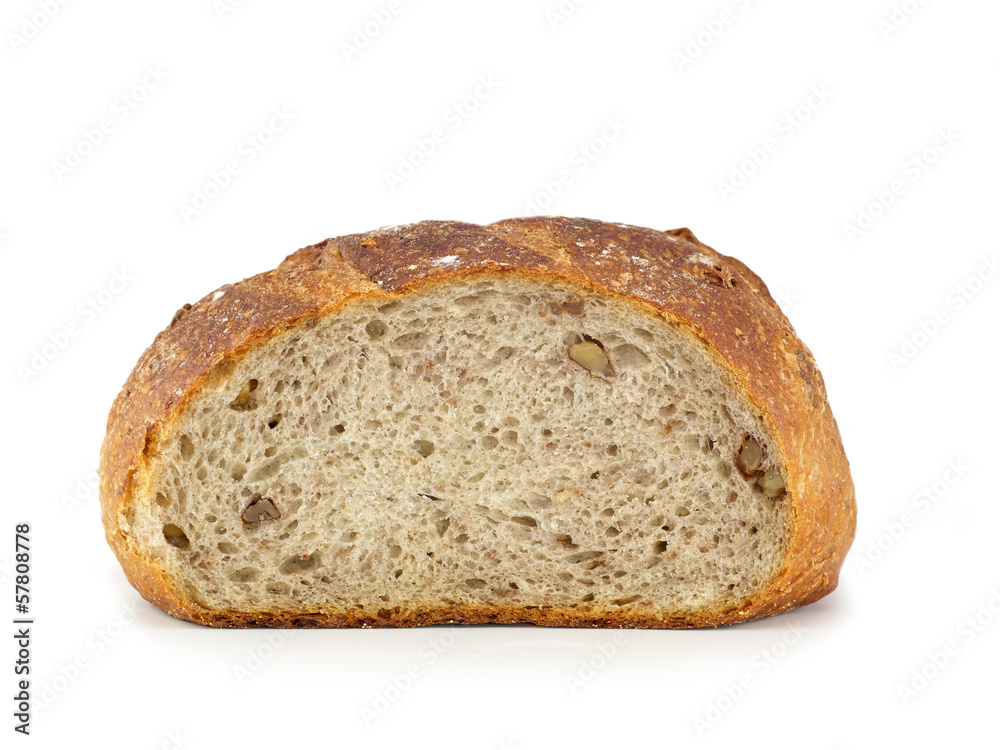 Bread from wheat flour, whole grain bread with walnuts. Bread from wheat flour, whole grain bread with walnuts.
