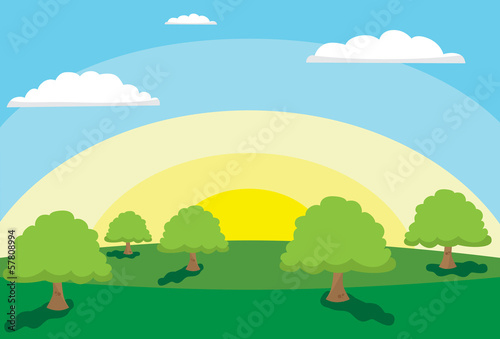 Morning in the hill