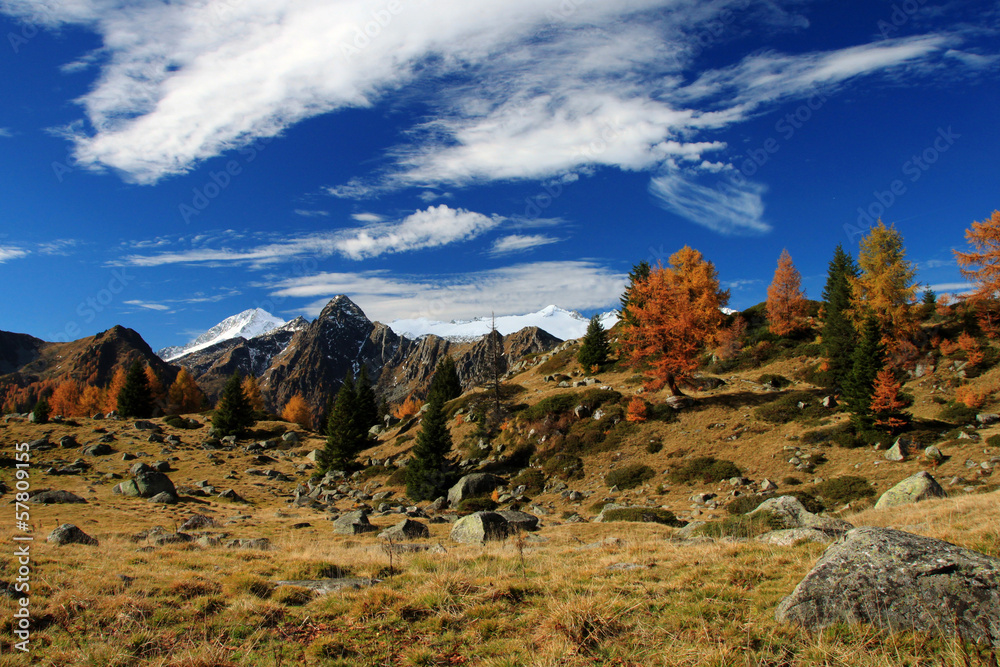 Fototapeta premium Carè Alto dal sentiero per i laghi di San Giuliano
