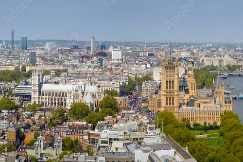 High View of Westminster, England