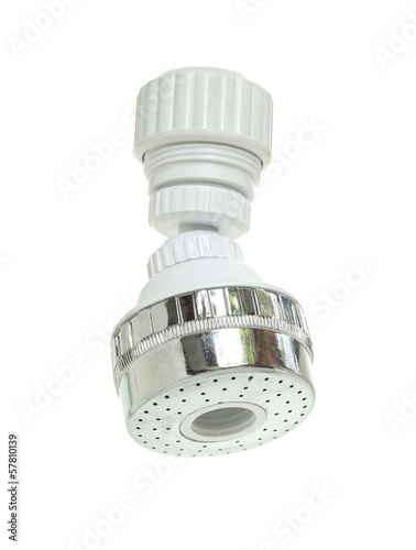 Faucet aerator isolated on white background