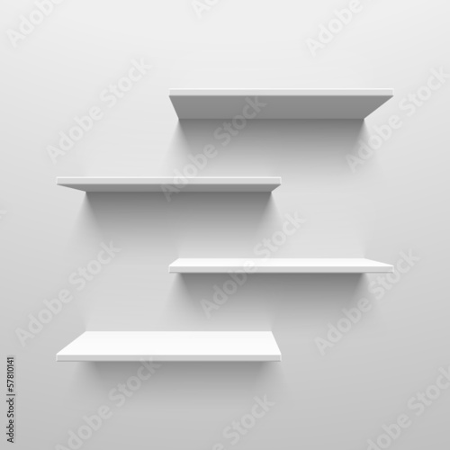 White shelves